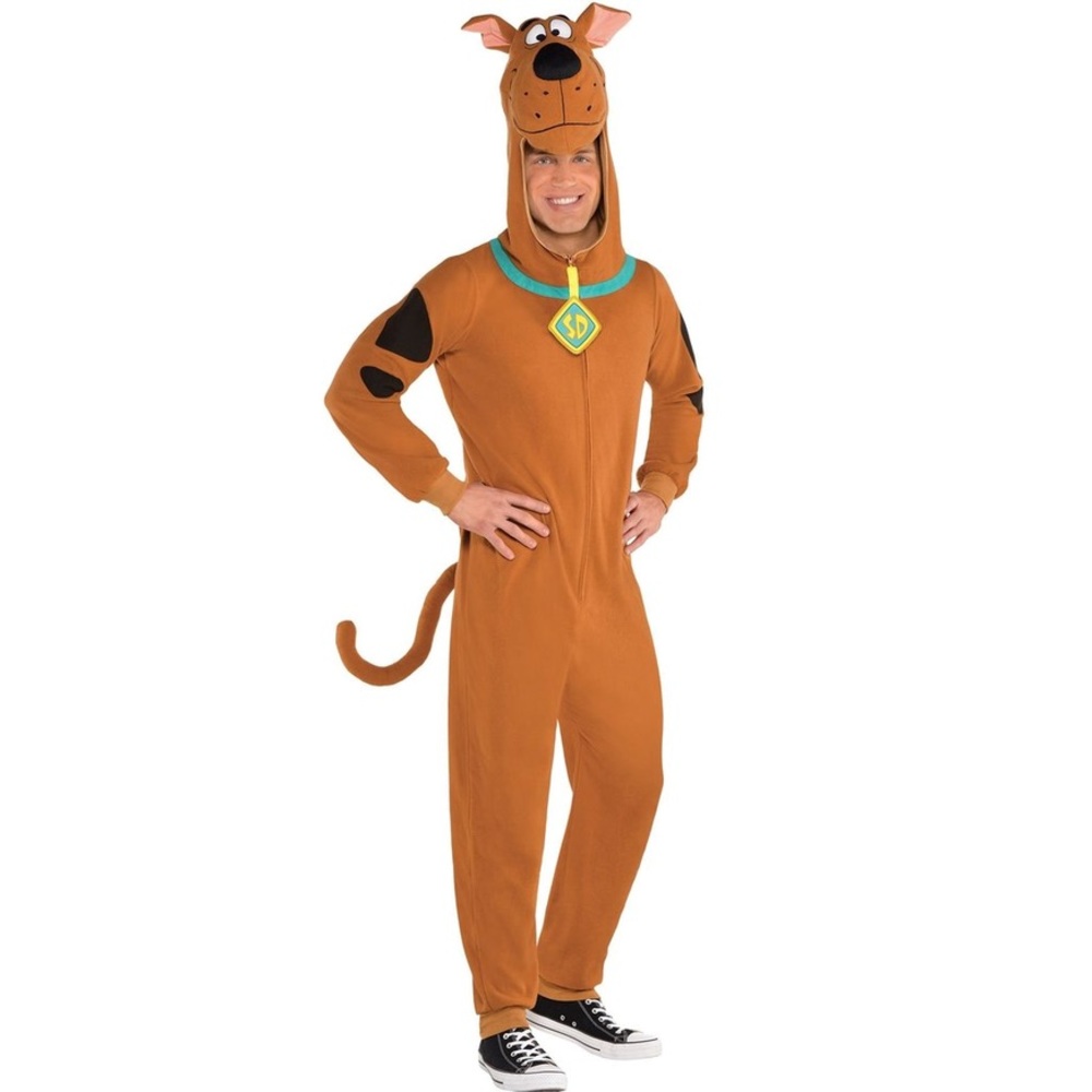 Scooby Doo Zip-up Hooded Costume for Teen or Adult Size Large